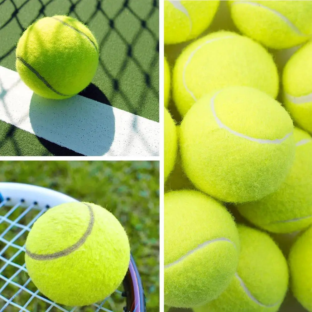 1PCS High Elasticity Tennis Professional Tennis Training Game Ball Outdoor Dogs Bite Chase and Chomp 63mm Tennis Ball Qme