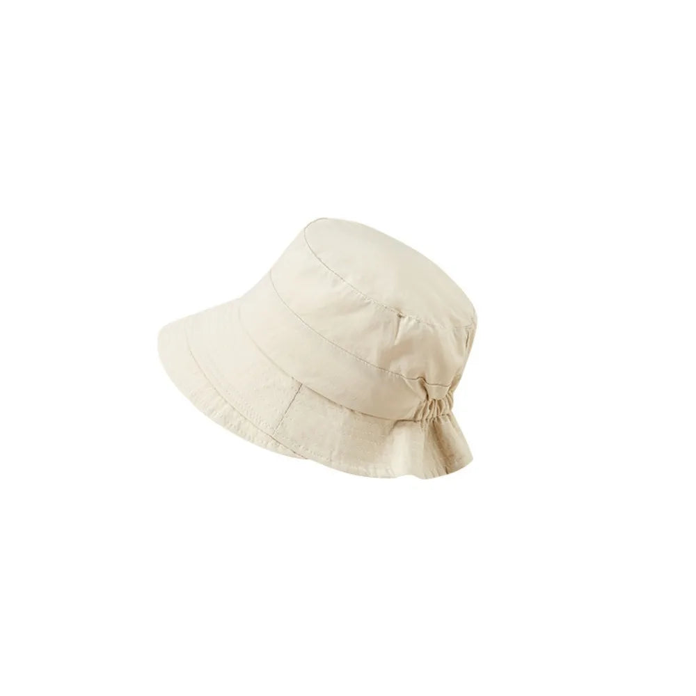 Korean Style Japanese Fisherman Hat Sun Proof Waterproof Quick Drying Bucket Hat UV Protection All-match Anti-UV Sun Hat Spring Qme White