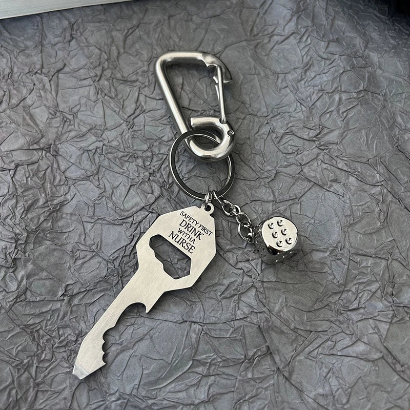 Carabiner Keychain Punk Star Oval Essential Icon Pendant Keyring Qme A2