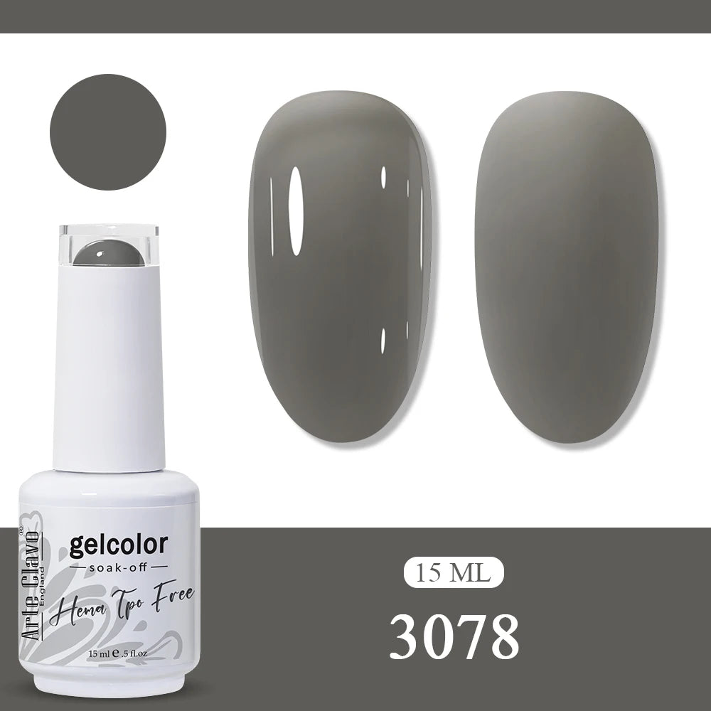 Arte Clavo HEMA TPO Solid Purple Gel Nail Polish Winter Matte DIY Art Qme 3078