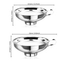 1.49" & 2.12" Funnel Tube Mason Jar Funnel with Handle Stainless Steel Canning Funnel Regular and Wide Mouth Jars Qme Small Big Size