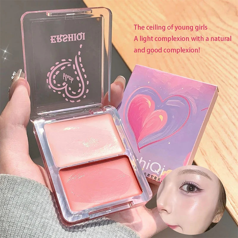 Water Light Two-color Blush Cream Naturally Brightens Qme