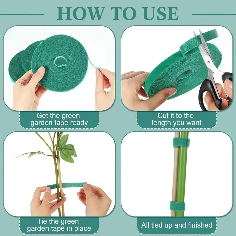 Self Adhesive Garden Tape Support For Plants Growing Climbing Reusable Plant Support Nylon Cable Tie Fastener Garden Accsesories Qme