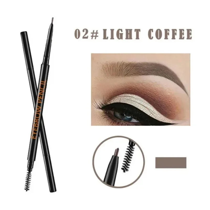 1.5mm Fine Eyebrow Pencil with Double Head Automatic Rotation, One Line Eyebrow Pencil Waterproof and Makeup Free Makeup Pen Qme 02