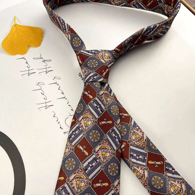 Fashion Men Tie Flower Paisley Geometric Novelty Design Silk Qme h6-2