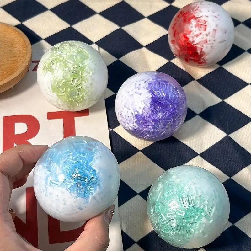 Crushed Ice Texture Squeeze Stress Ball Relief Toys Slow Rising Qme