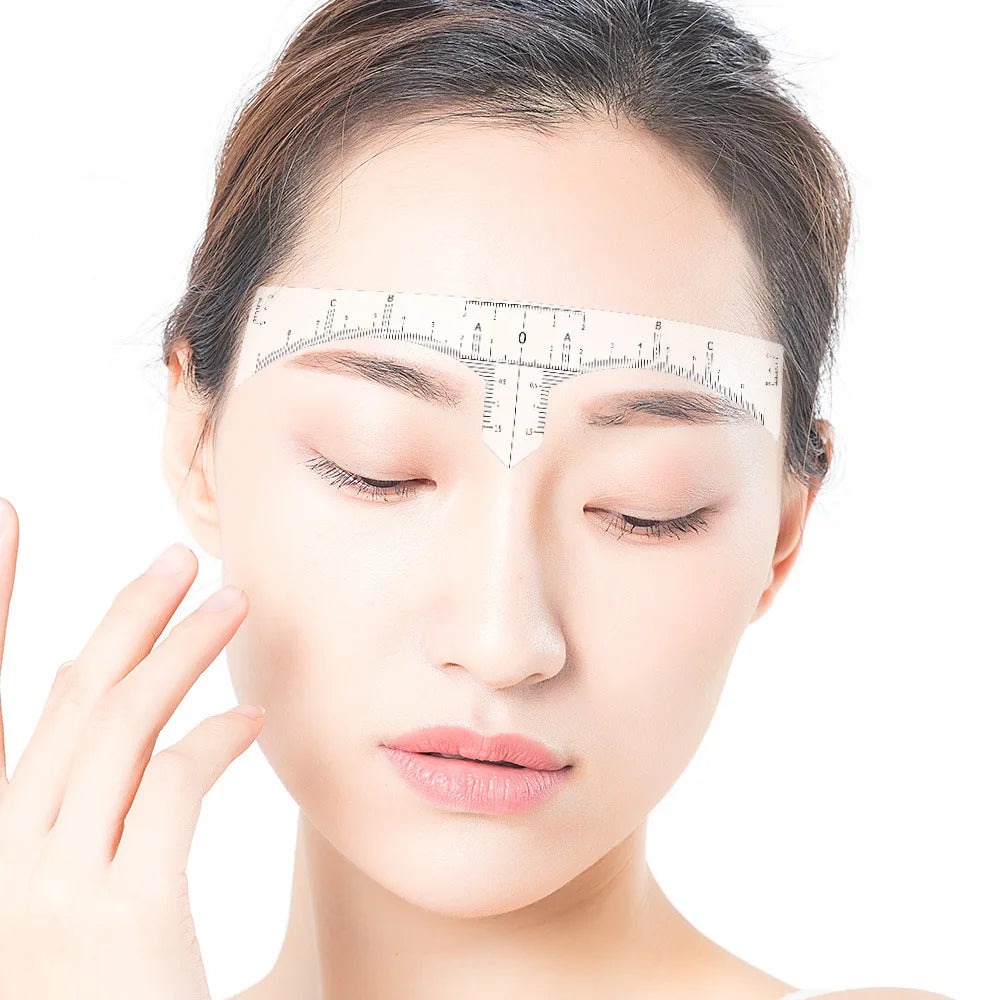 Disposable Lot Eyebrow Ruler Sticker Adhesive Microblading Guide Qme