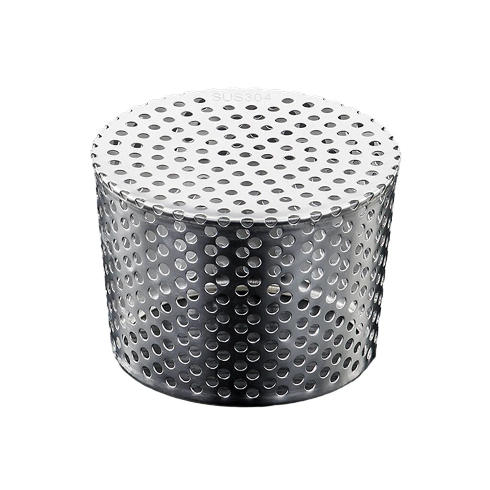 Balcony Drainage Roof Floor Drain Cover Rain Pipe Cap Stainless Steel Hair Waste Collector For Kitchen For Bathroom Qme 125mm
