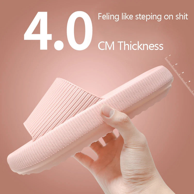 Cloud Sliders Women Men Non-Slip Bathroom Slippers Summer Soft Flip Flop Pillow Sliders Platform Pool Sliders Shower Shoes for I Qme