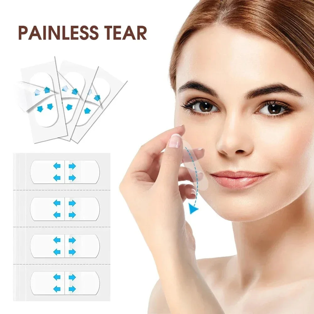 40- V-shape Face Lifting Tape Invisible Transparent Thin Adhesive Qme