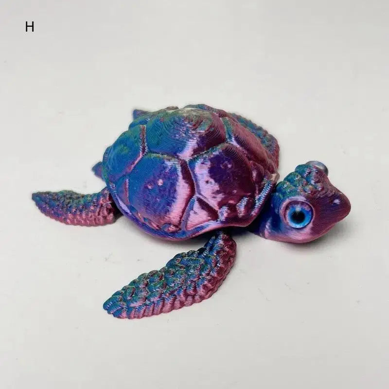 3D Printed Turtle Figurines Movable Joints Collection Desktop Decoration Ornaments Holiday Gifts Qme H