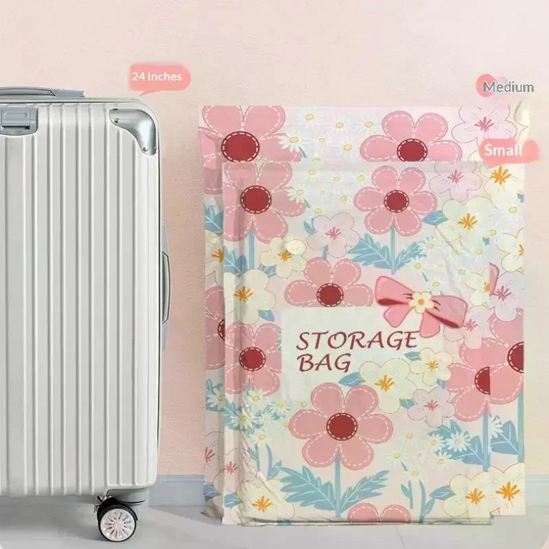 Vacuum Storage Bag Space Saver Bags Compression For Comforters And Blankets, Sealer Clothes Travel Packing Organizer Qme
