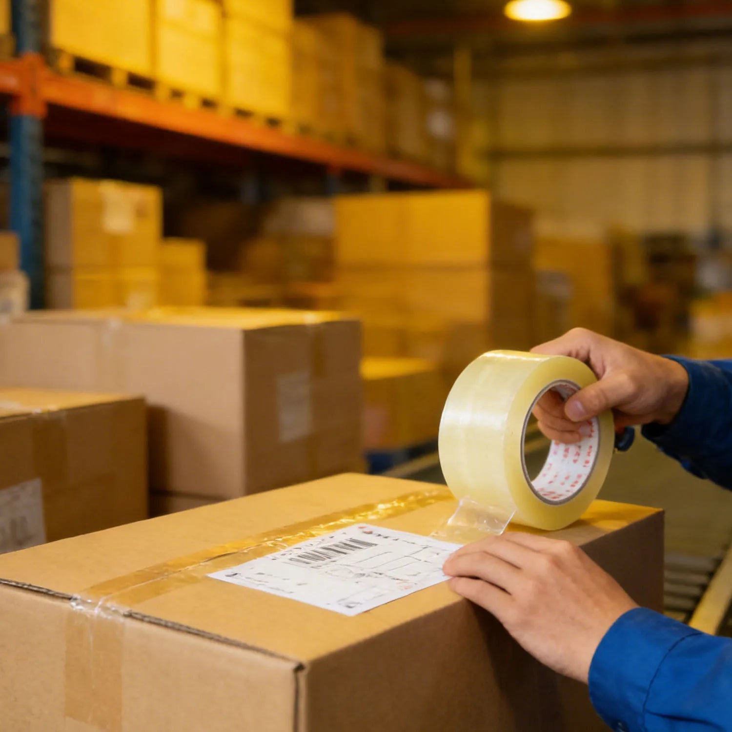 1Pc Low-Noise Silent Transparent Packing Tape, E-Commerce Express Delivery Silent Sealing Tape Adhesive Tape Silent Tape Qme