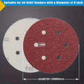 10 pieces 6 inch 6 hole 150MM sanding sheet 60-600gravel flocking sandpaper track sander hook ring sandpaper Qme 10pcs 600