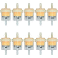 Universal 10 unids/set 6mm manguera motocicleta gasolina combustible filtro de aceite para Scooter motocicleta ciclomotor Scoote Qme 10PCS