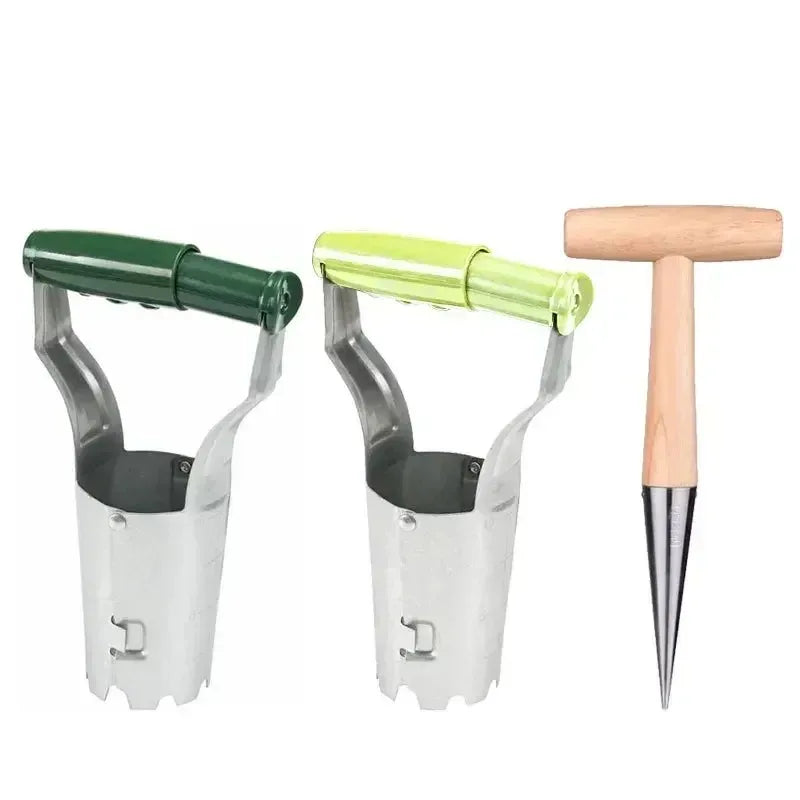 Stainless Steel Seeder Excavator Horticultural Wood Handle Hole Qme