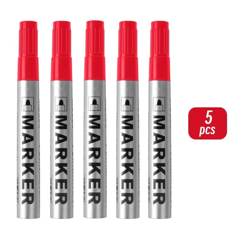Black Permanent Paint Marker Pen Fine Nib Waterproof Smudge Proof Art Qme Red