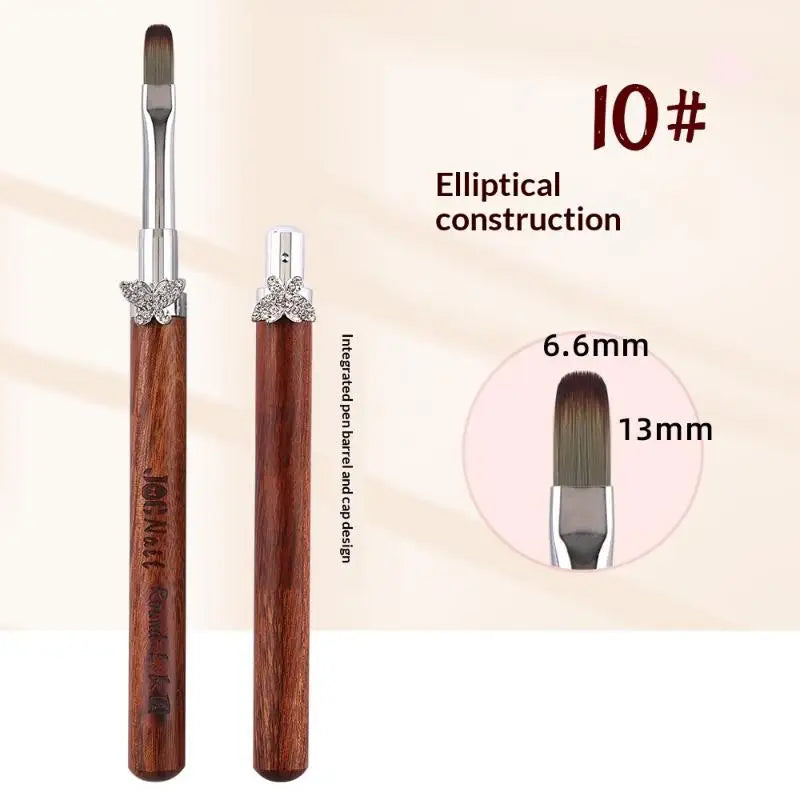 Nail Art Brushes Professional Tech Detachable Rod Zircon Butterfly Qme 10