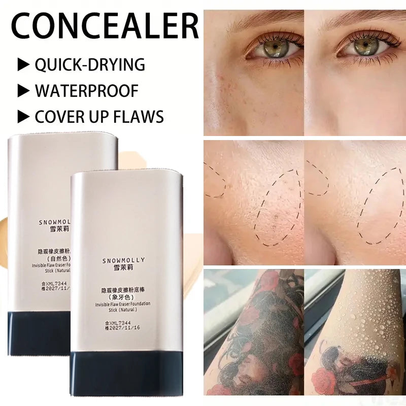 Long Term Waterproof Foundation Make-up Stick Full Coverage Concealer Qme