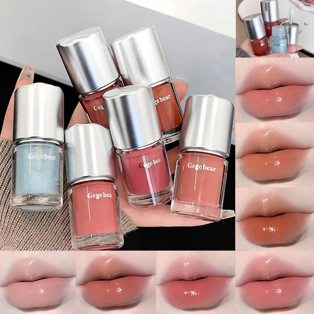 GEGE BEAR Water Light Mirror Lip Gloss Lasting Moisturizing Non-stick Qme