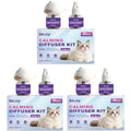 Cat Calming Pheromone Diffuser Kit Anxiety Relief Reduce Scratching Behavior Adapt Environment 3-in-1 Plug-In Calming Diffuser Qme 3pcs Boxed