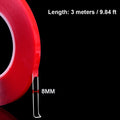 9.84FT Transparent Acrylic Double Sided Tape 6-30mm Width Ultra-strong Self-adhesive Heavy Duty Tape for Home Decoration Qme 8mm 3pcs