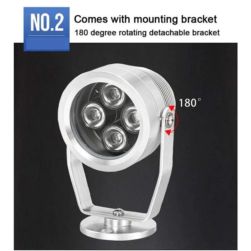 1PCS Security Infrared Fill Light 850nm LED Camera Auxiliary Light Surveillance Target Fill Light Qme