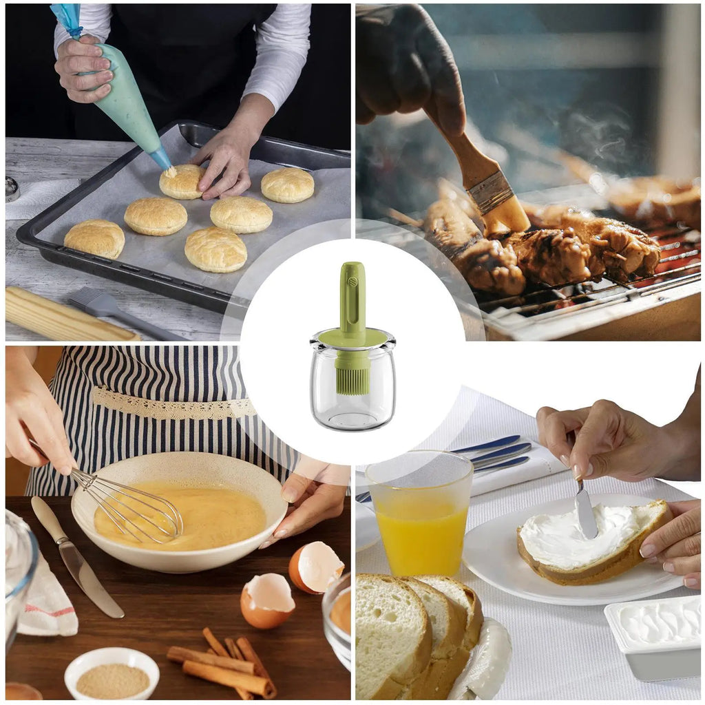 Oil Dispenser Silicone Sauce Bottle Detachable Brush Cooking Tool Qme