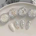 White Internet Celebrity Hot-selling Light Chasing Flash Nail Art Qme 4 PCS