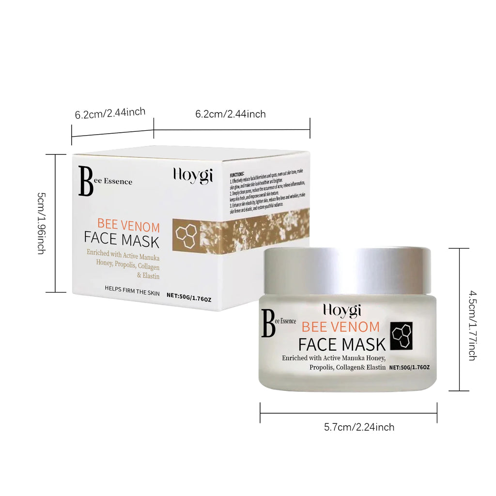Propolis Facial Mask Moisturizing Brightening & Pore Purifying Soothing Bee Venom Firming Skin Facial Care Mask Nourishing Qme