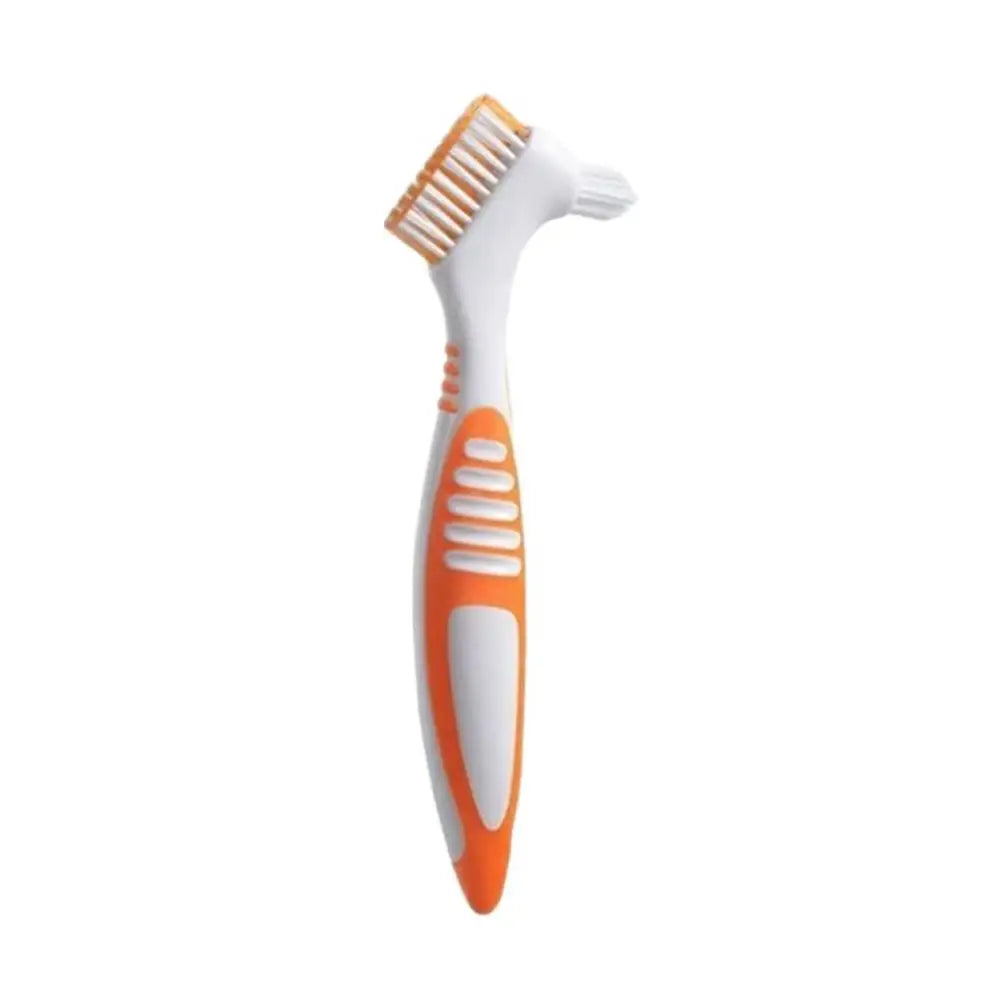 Denture Brush Toothbrush Multi-layered Bristles Anti-slip Handle Qme D
