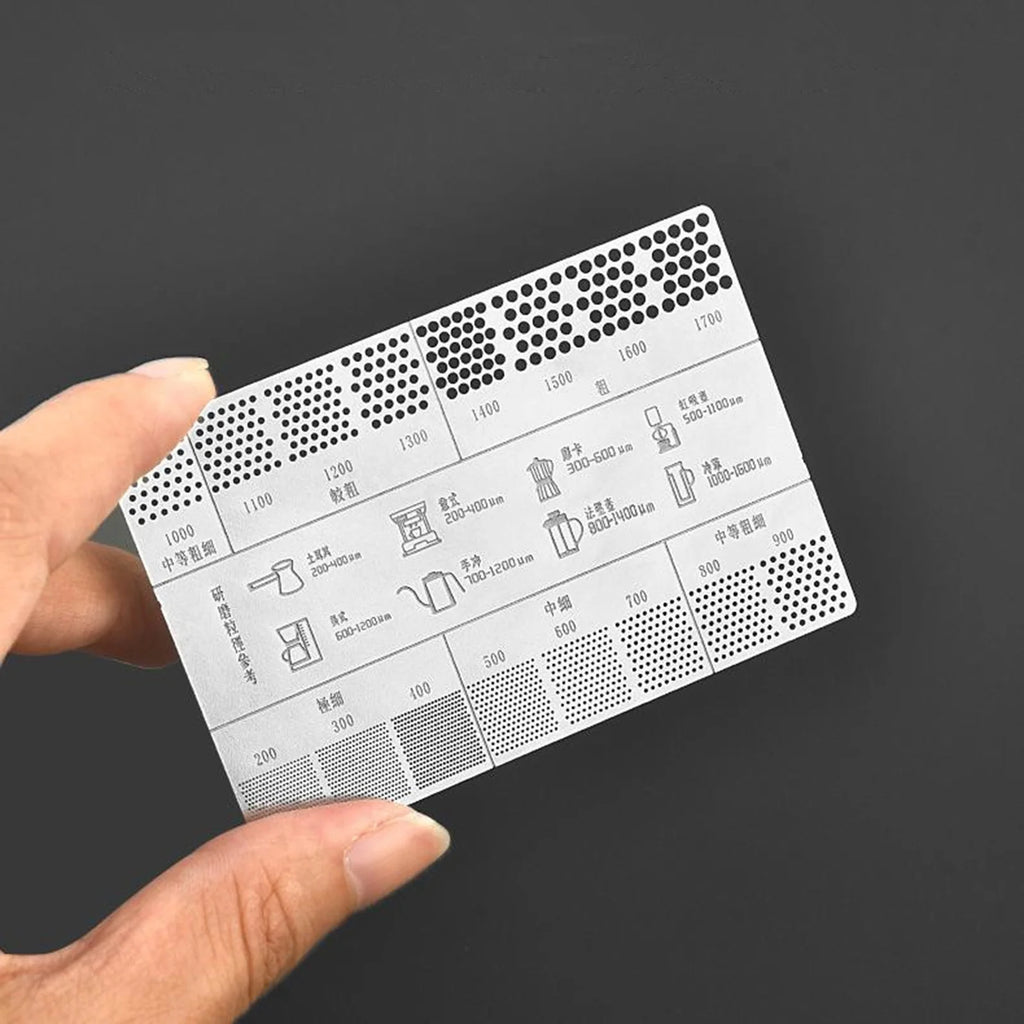 Coffee Powder Grinding Thickness Reference Comparison Card Grinder Grinding Powder Thickness Comparison Scale Coffee Accessories Qme