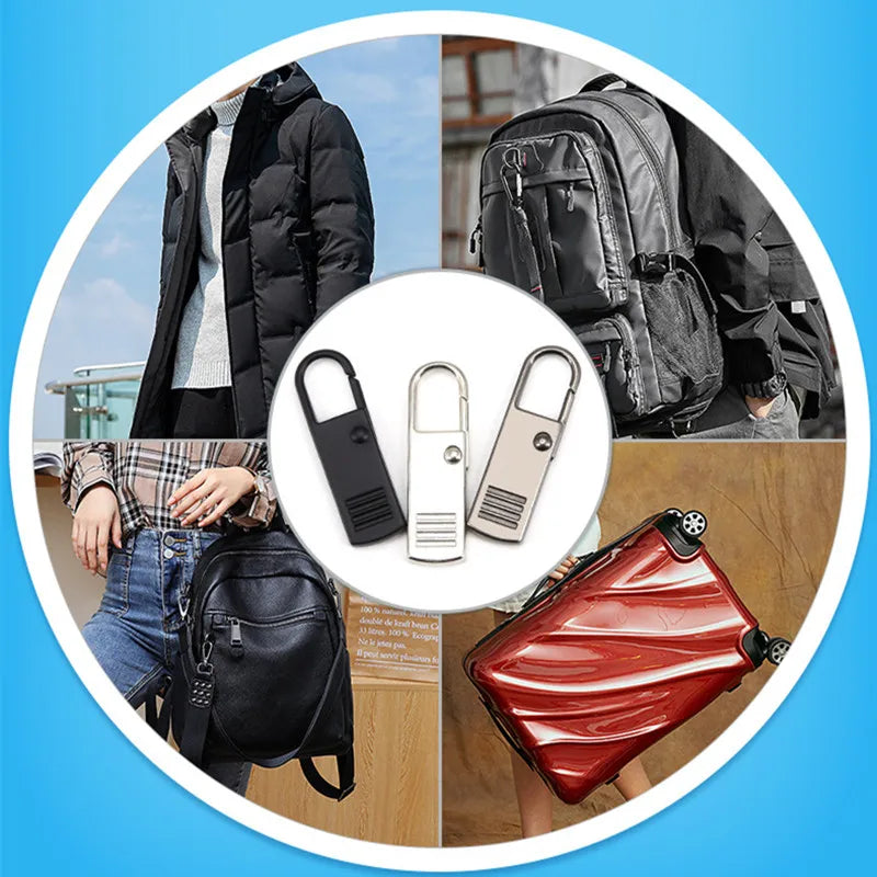 Zipper Slider Puller Instant Zipper Repair Kit Replacement For Broken Buckle Travel Bag Suitcase Zipper Head DIY Sewing Craft Qme