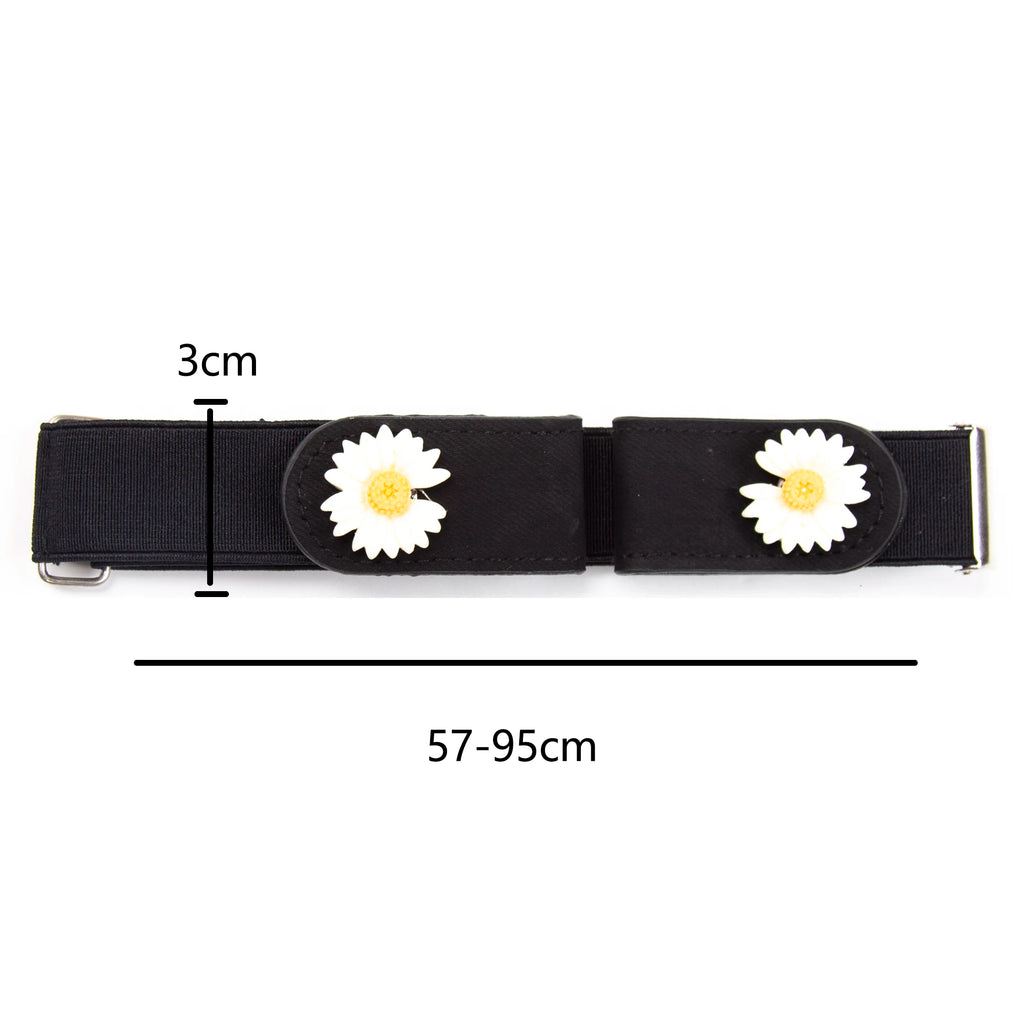 Women Girls Belt Buckle-free Elastic Invisible Jeans Without Buckle Qme