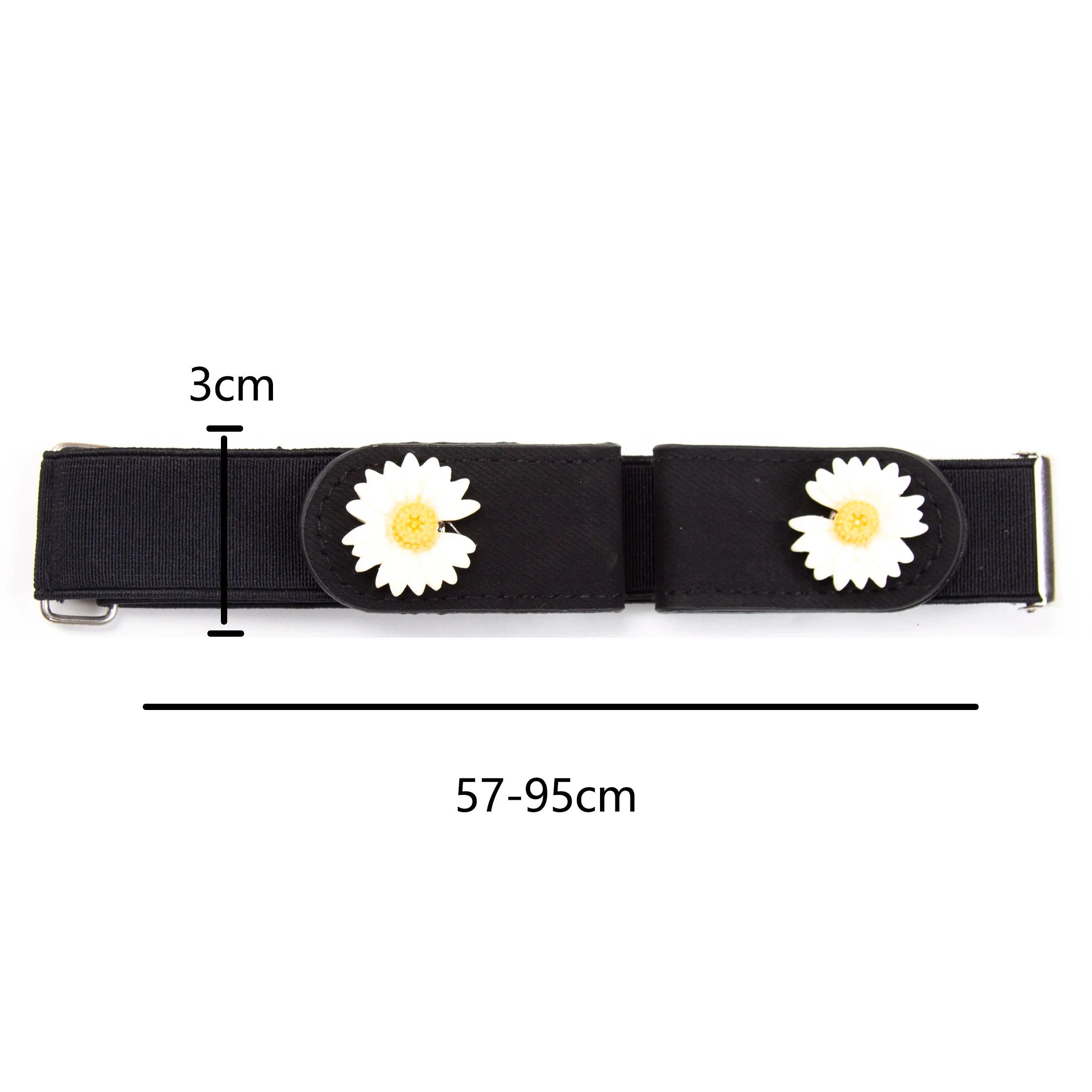 Women Girls Belt Buckle-free Elastic Invisible Jeans Without Buckle Qme
