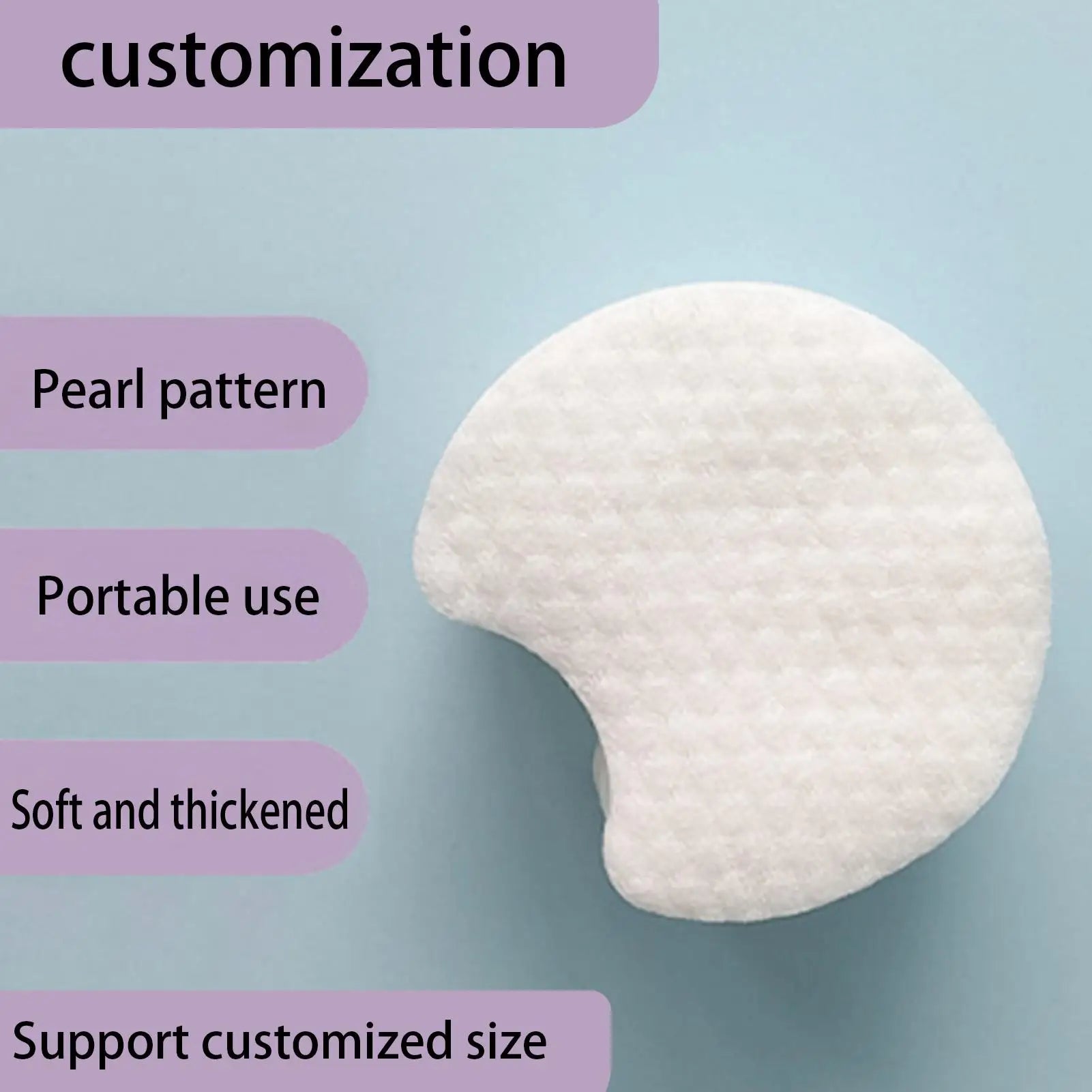 White Rounds Facial Cotton Pads Makeup Remover Natural Soft Wipes Qme