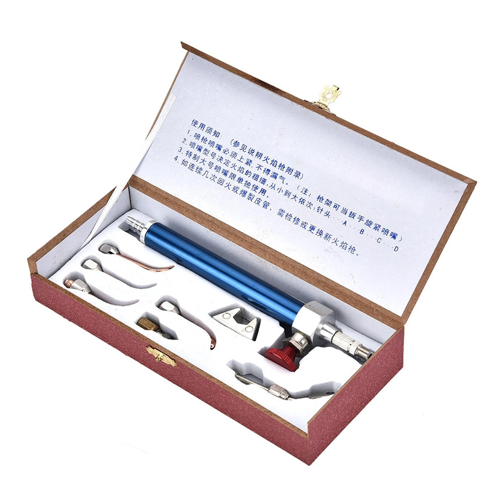 Jewelry Welding Torch Oxygen Torch Jewelry Torch Welding Soldering Gun with 5 Tips for Oxygen Cylinders Qme