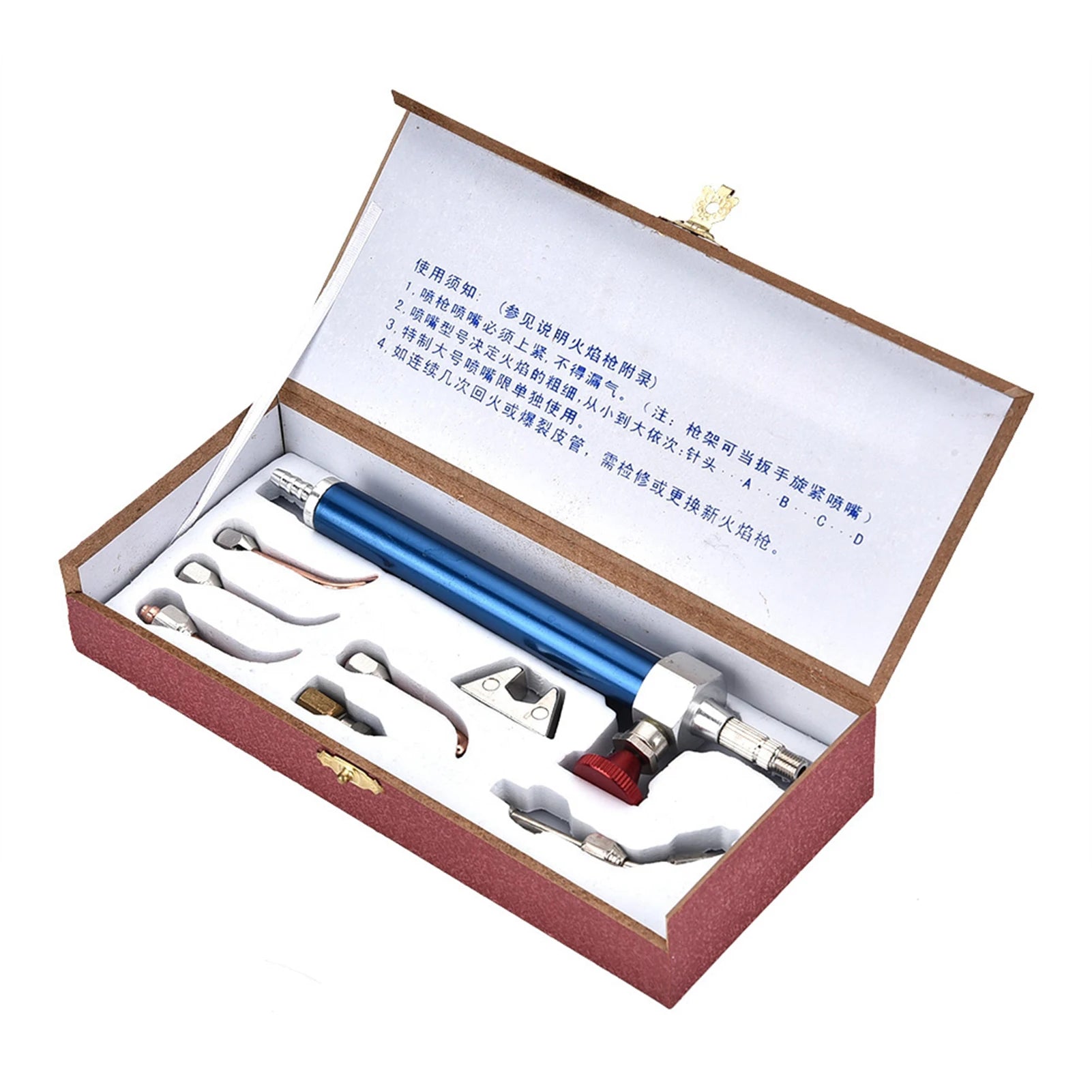 Jewelry Welding Torch Oxygen Torch Jewelry Torch Welding Soldering Gun with 5 Tips for Oxygen Cylinders Qme
