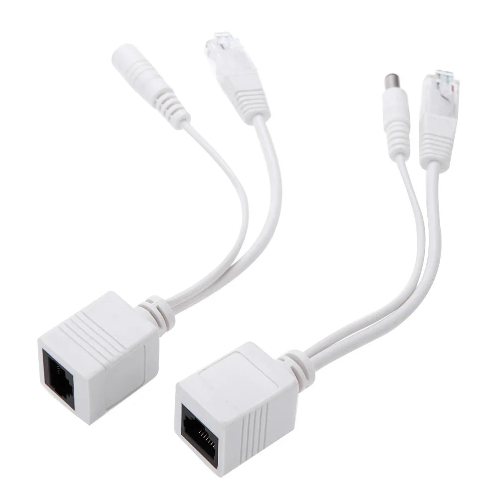 5pairs POE Splitter For 2MP 5MP HD IP Camera POE Adapter Cable Tap Power Supply Module 12-48V Separator Combiner Male and Female Qme China Mainland 10 pairs