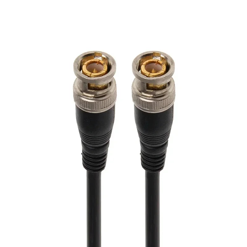 ESCAM BNC Male To Male Nickel Plating Straight Crimp RG58 Pigtail Adapter Cable 0.5m Qme
