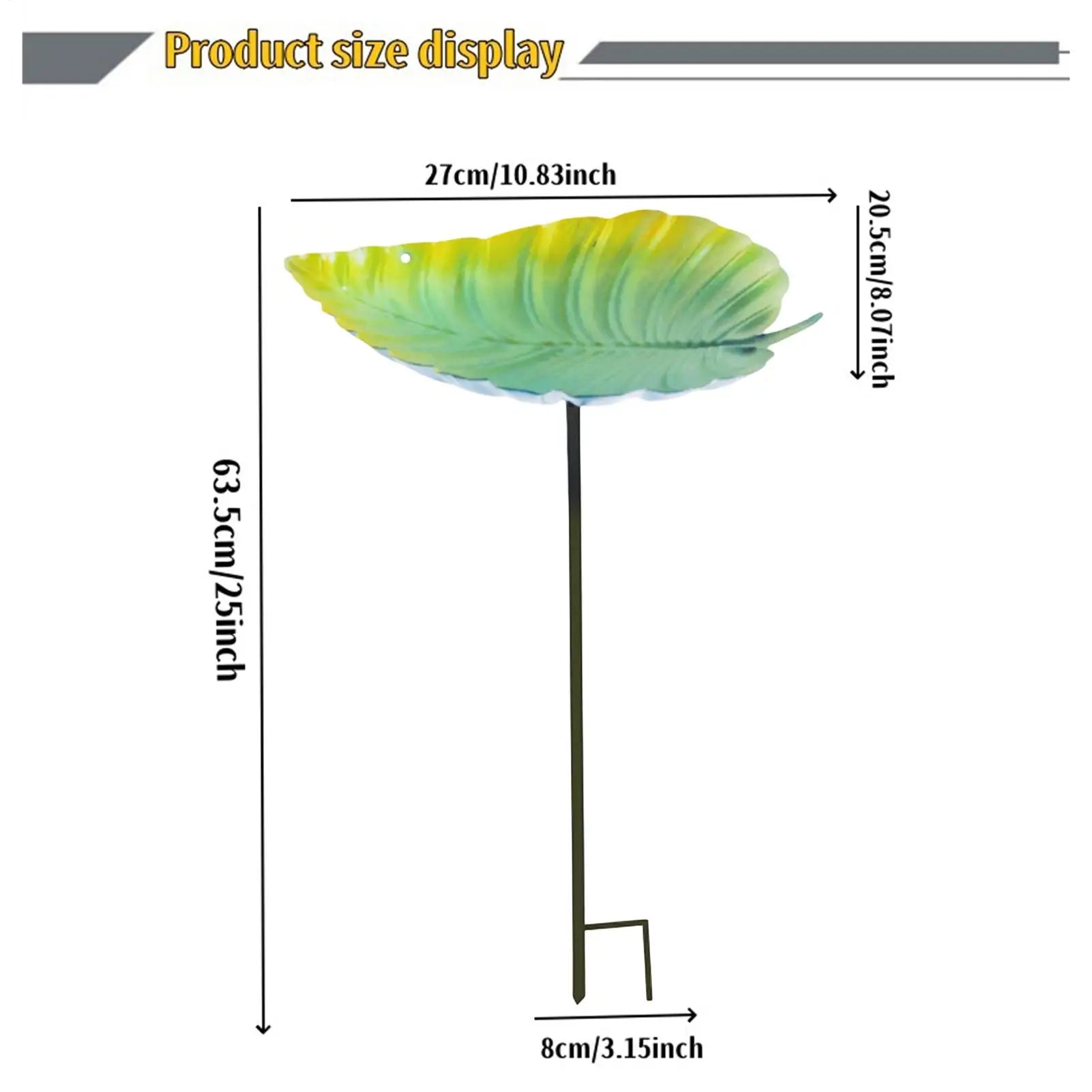 Outdoor Bird Bath Leaf Hummingbird Feeder Dish Bird Feeder Waterer For Garden Balcony Patio Backyard Lawn Porch Deck Qme