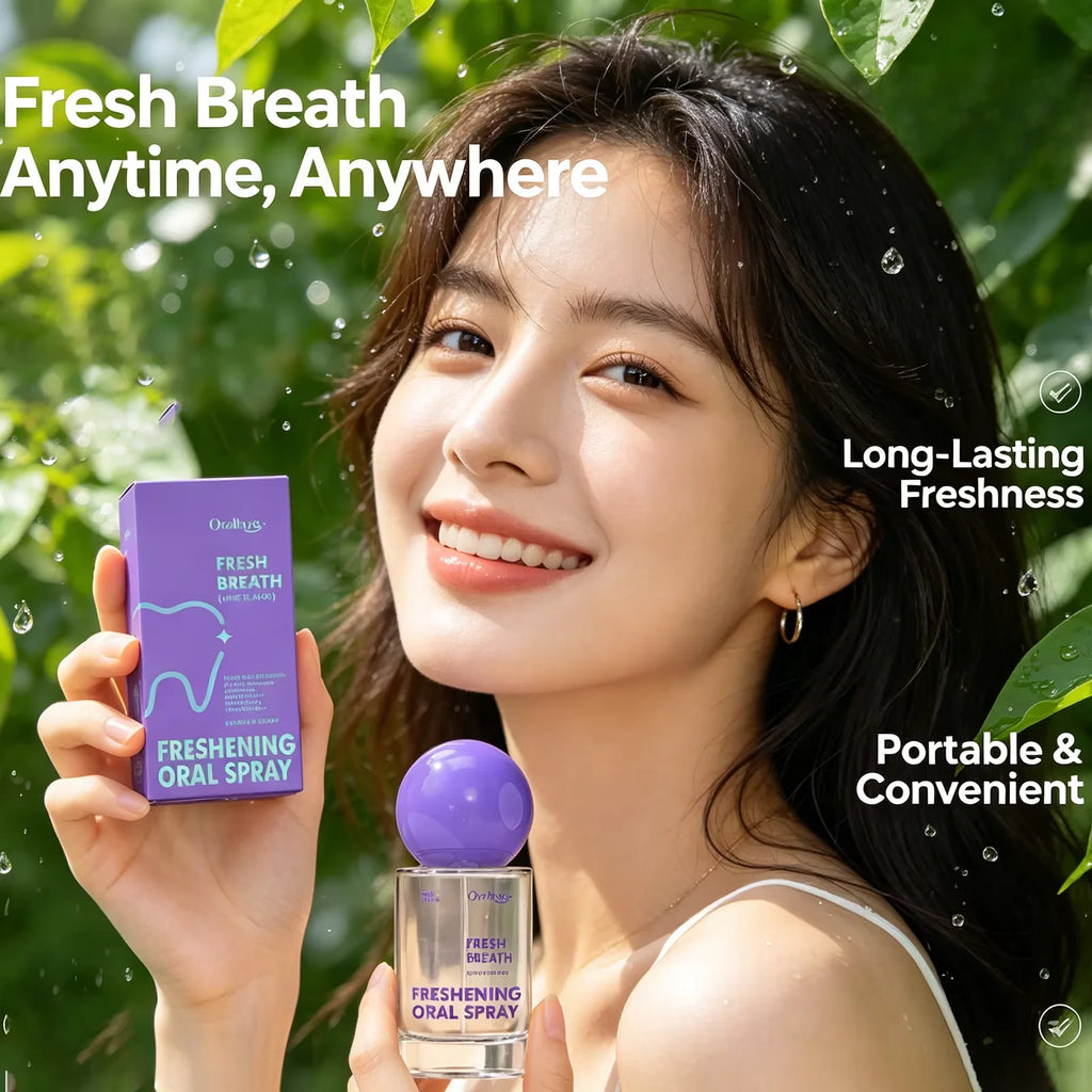Oralhoe Oral Spray Mint Flavor Long Lasting Refreshing Boost Confidence Oral Care Products Portable Reduce Bad Breath Spray 20ml Qme