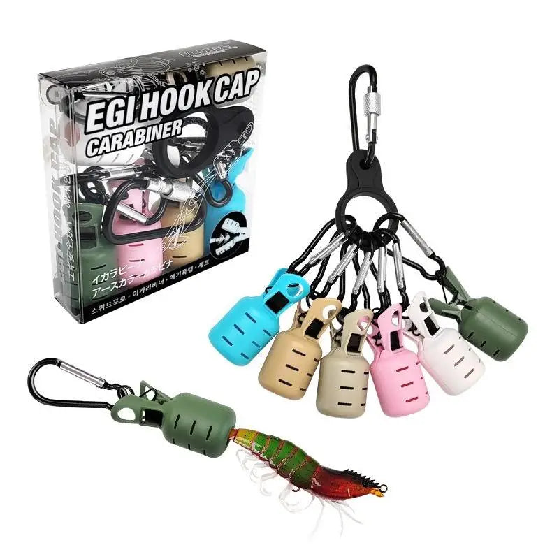 Fishing Lure Hook Cap Carabiner Anti-scratch Durable Multiple Colors Qme