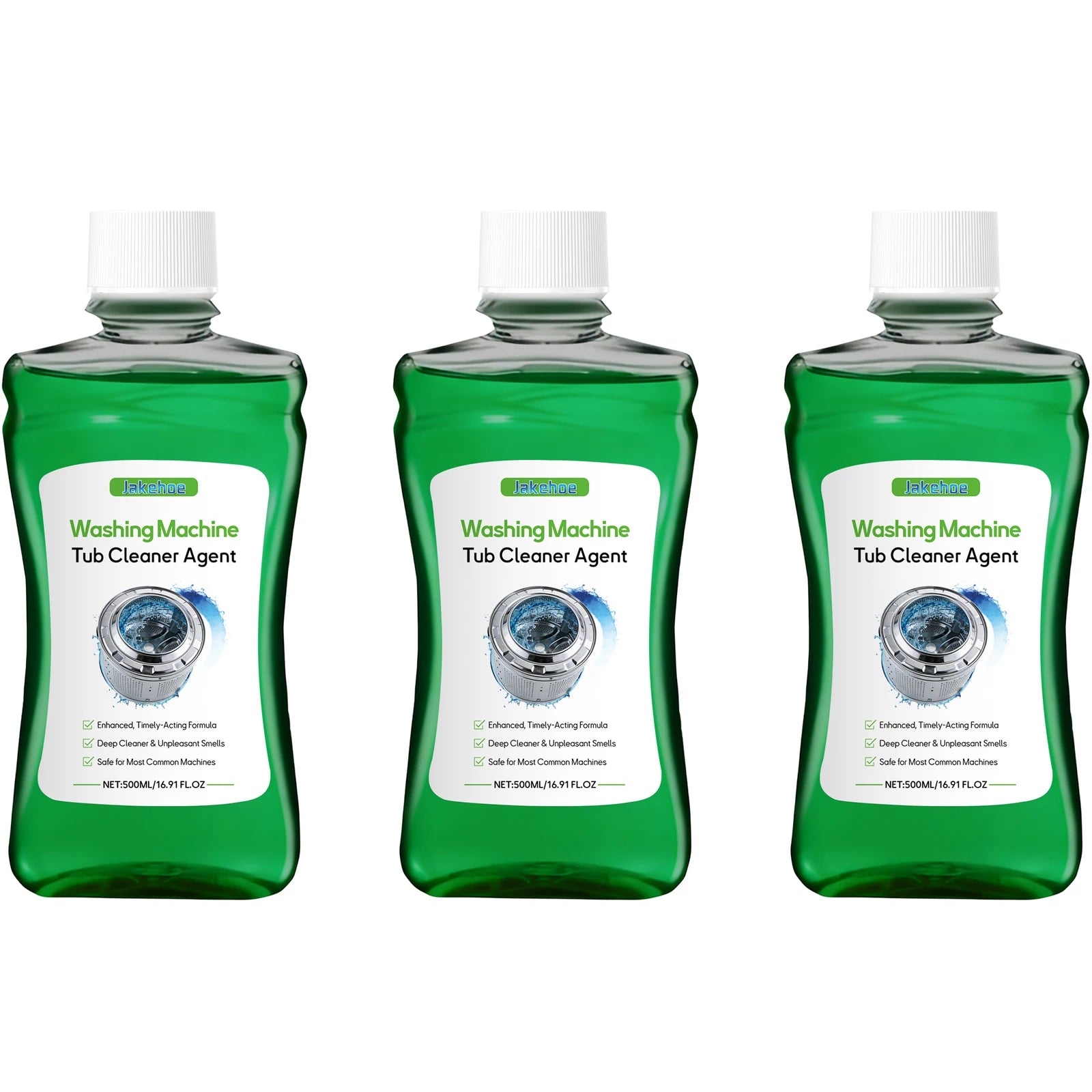 Washing Machine Sink Cleaner Remove Mold Spots Reduce Bacterial Growth Eliminate Odors Refreshing Suitable for Multiple Models Qme 3 x 500ml Boxed