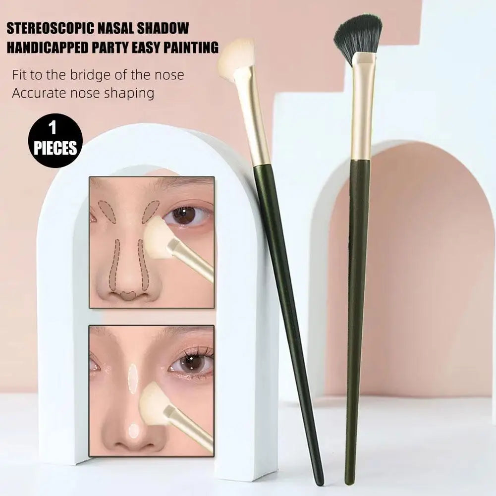 Flat Angled Half Fan-shape Nose Shadow Brushes Professional Soft Qme