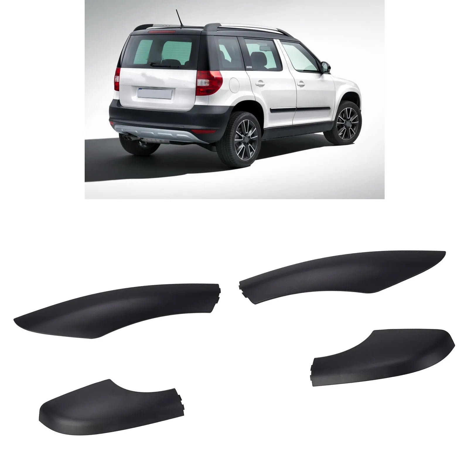 Roof Rail Rack Cover End Easy Installation Roof Luggage Cargo Rack Rail Cover for SUV 2009 To 2018 Qme