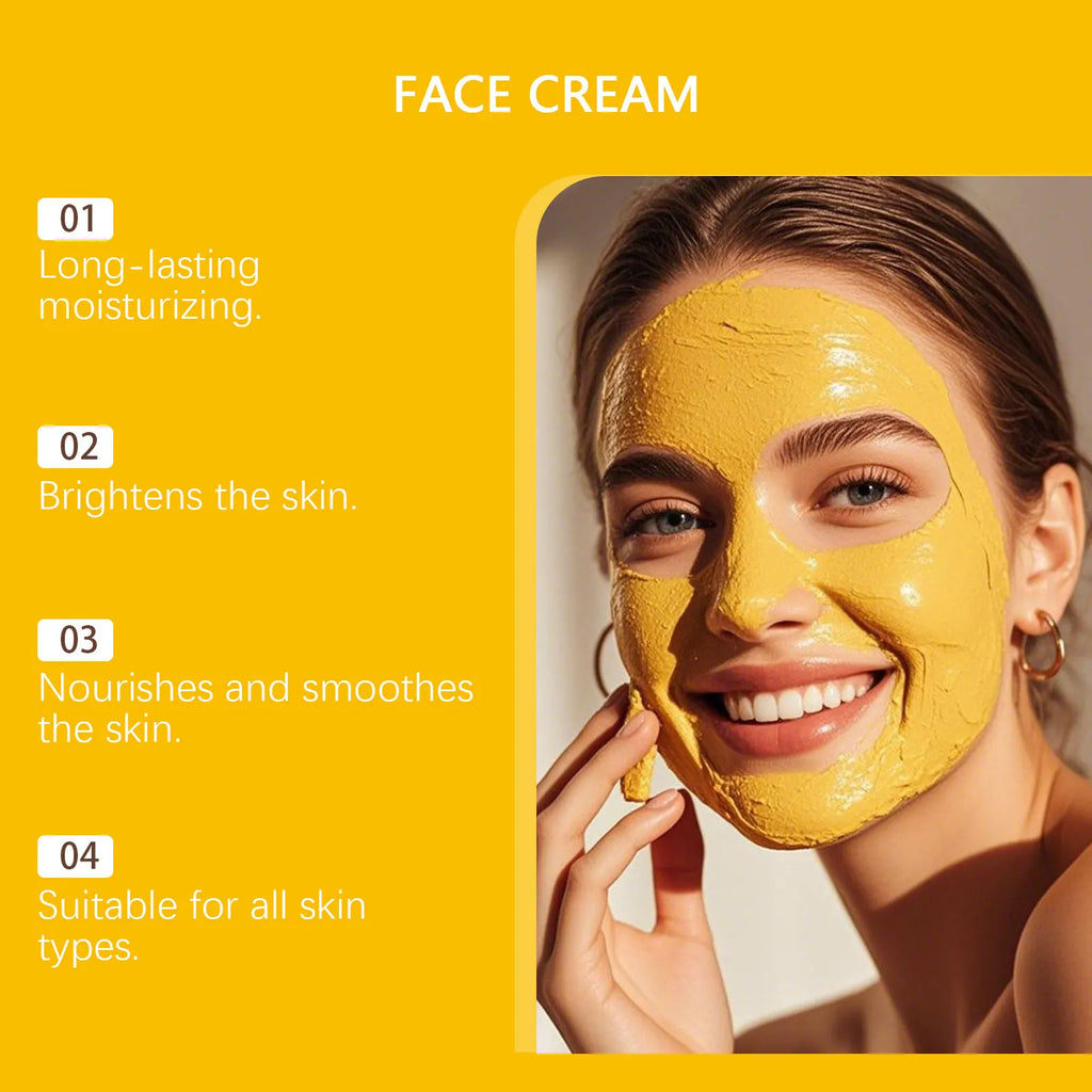 Vitamin C Brightening Face Cream Moisturize Lighten Dull Skin Regulate Melanin Fade Spot Smooth Fine Line Facial Skin Care Cream Qme