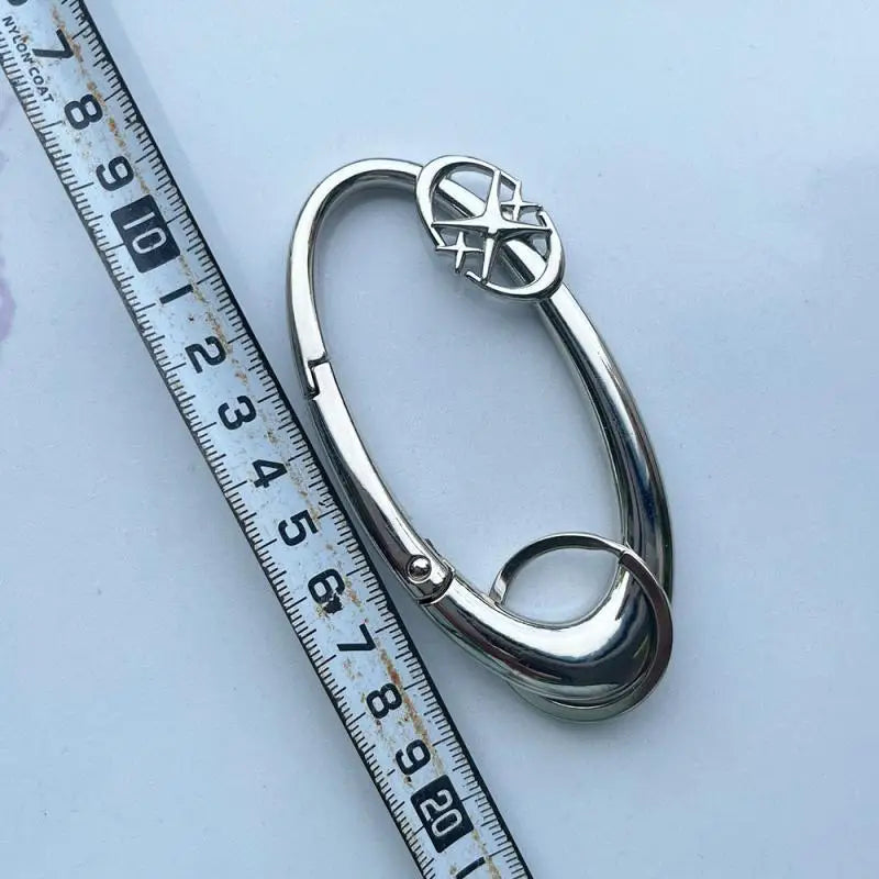 Zinc Alloy Bag Charm Trinkets Keychain Cross Carabiner Keychain Camping Hiking Outdoor Climber Waist Pendant Accessories Gift Qme A2