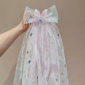 [Butterfly Hair Clip] Angel-Inspired Iridescent Butterfly Hair Clip with Delicate Veil - Elegant Accessory for Women Qme 1pc