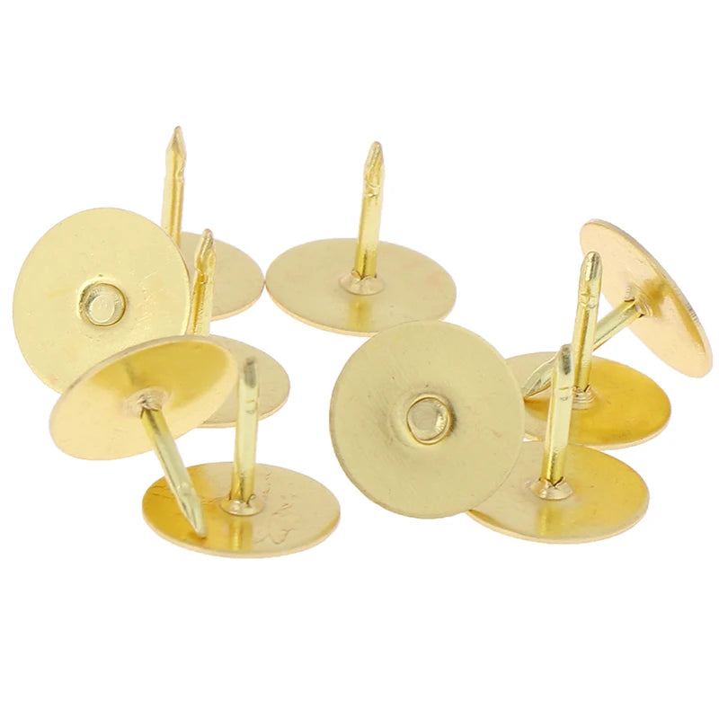 50PCS/set Butterfly Clutch Tie Tacks Pin Back Replacement Blank Pins Gold. Qme